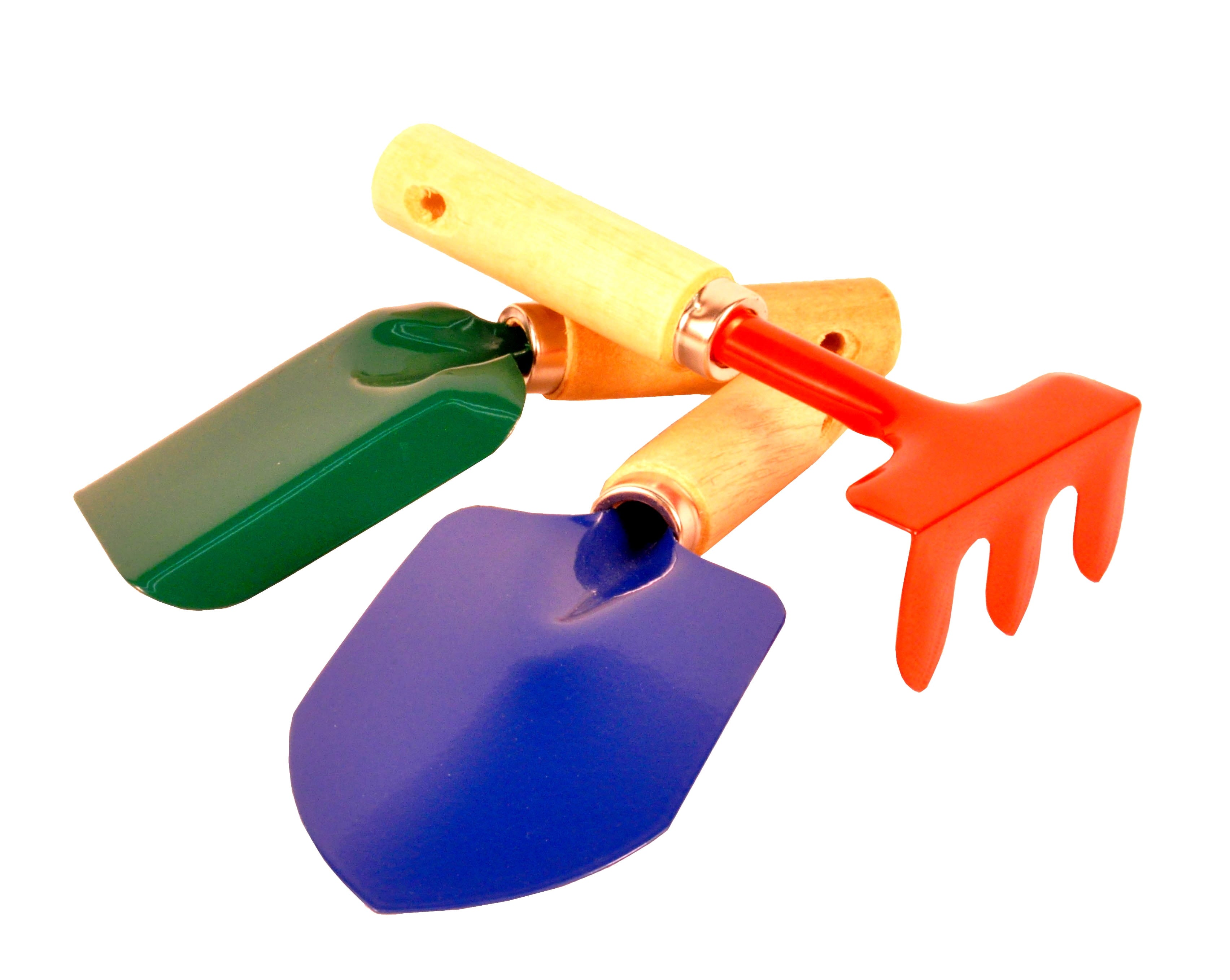 G&F Justforkids Garden Tools Set with Canvas Tote Hand, Rake, Shovel & Trowel,1 Pack, Metal Material - Image 3
