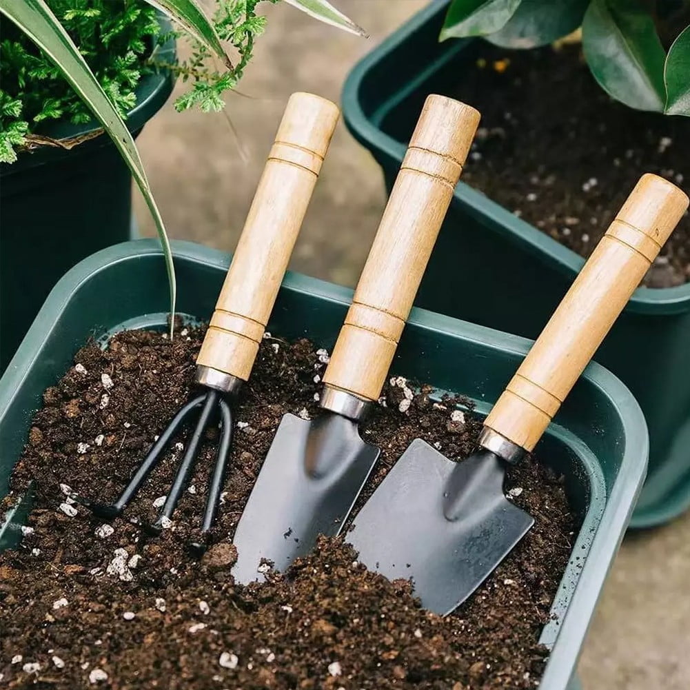 Mini Garden Tool Set, 3 Pieces Portable Mini Gardening Kit Including Hand Shovel - Image 2