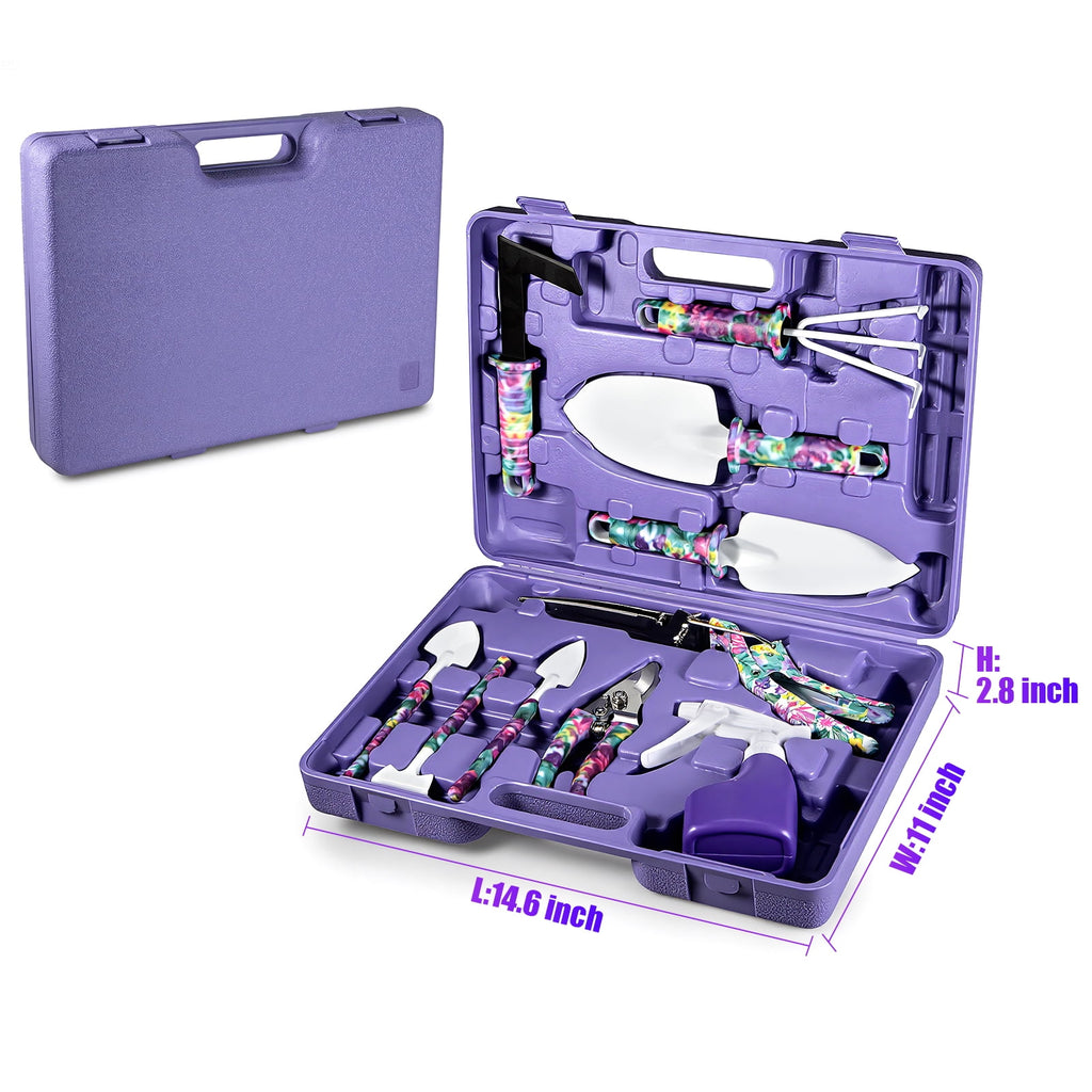 Garden Tools Set, 10 Piece Heavy Duty Gardening Kit for Digging Plant Tool Pruning Gardening Tool and Supply - Image 2