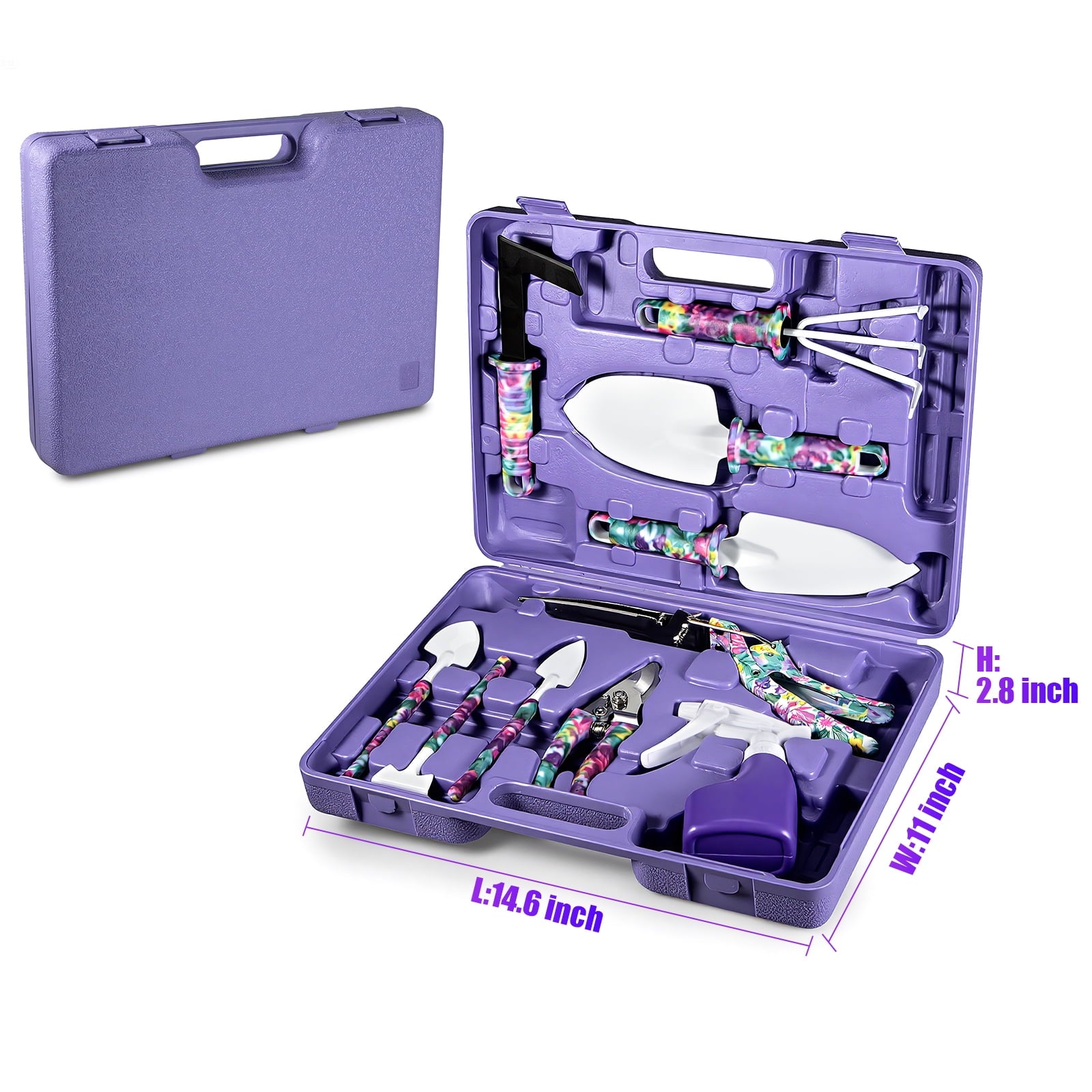 Garden Tools Set, 10 Piece Heavy Duty Gardening Kit for Digging Plant Tool Pruning Gardening Tool and Supply - Image 2