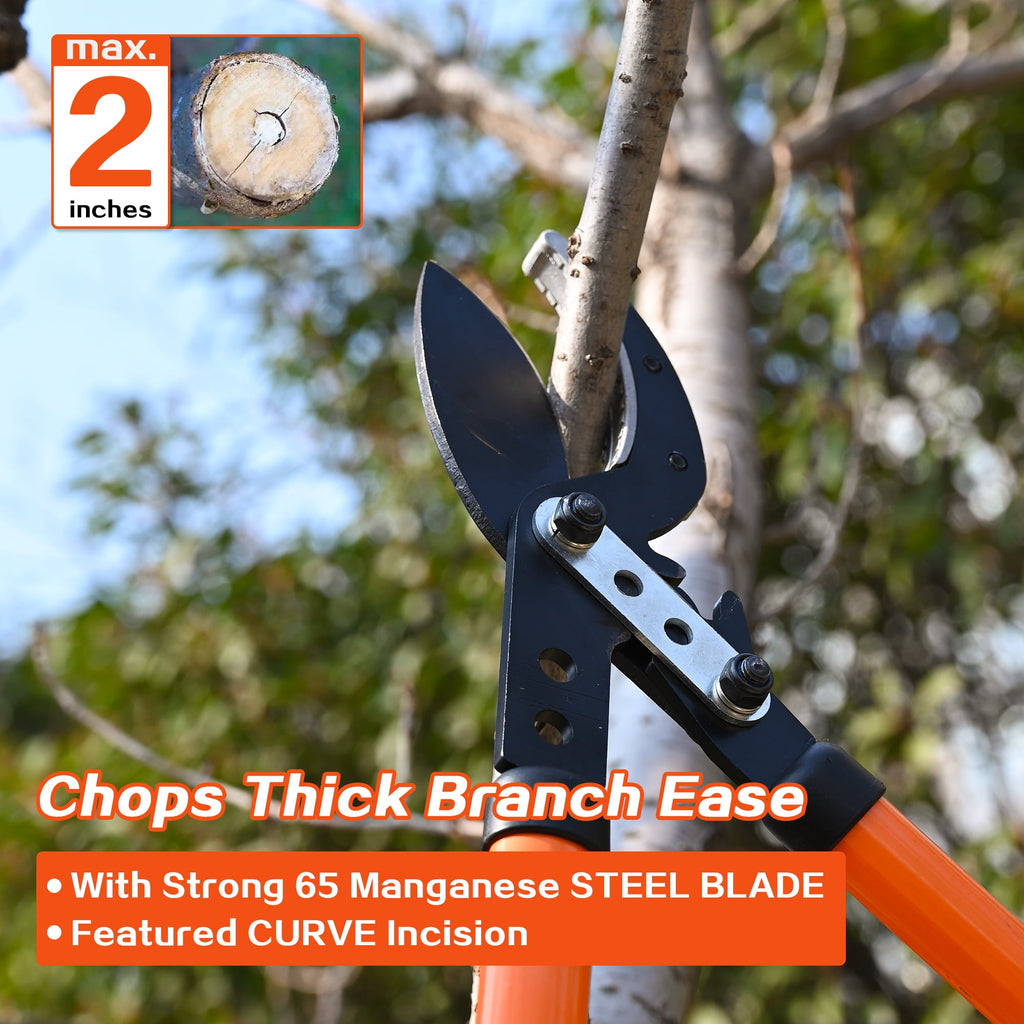 Lopper Heavy Duty with Steel Blade, 30" Loppers Gardening Tools Tree Trimmer Branch Cutter for 2" Cutting Capacity - Image 4