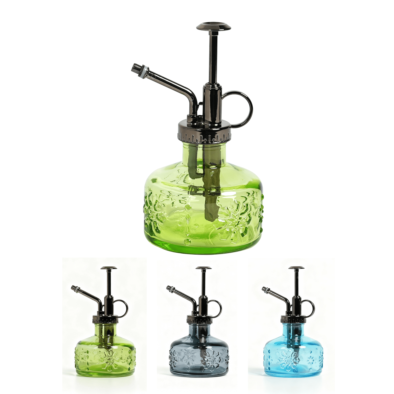 Vintage Glass Plant Mister, Pressure Pump Gardening Spray Bottle, Decorative Watering Can for Indoor Outdoor Plants, ... - Image 4