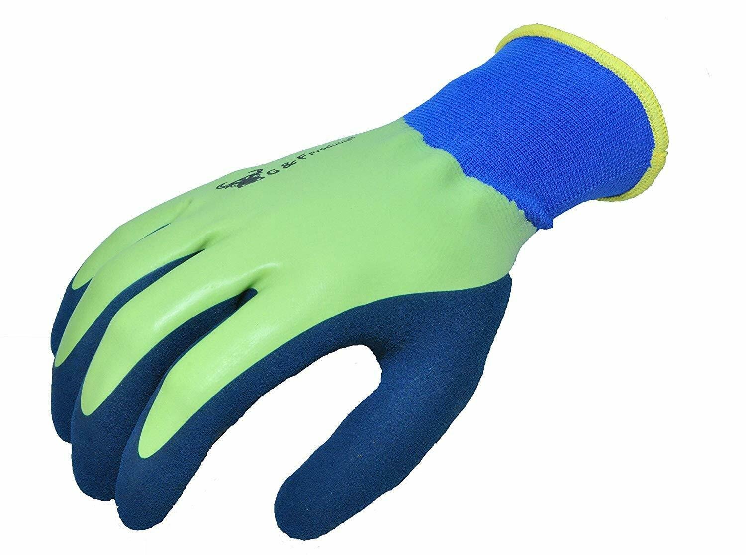 G & F Men’s Gardening Gloves, Micro-Foam Coated Nylon, 6-Pair, Green, Large - Image 2