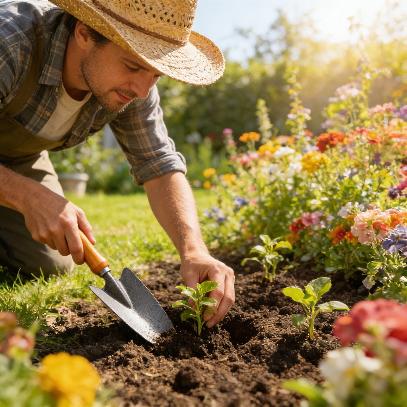 A Trowel Steel Shovel With Wooden le Digging Tool For Planting Flowers Vegetables Potted Plants - Image 6