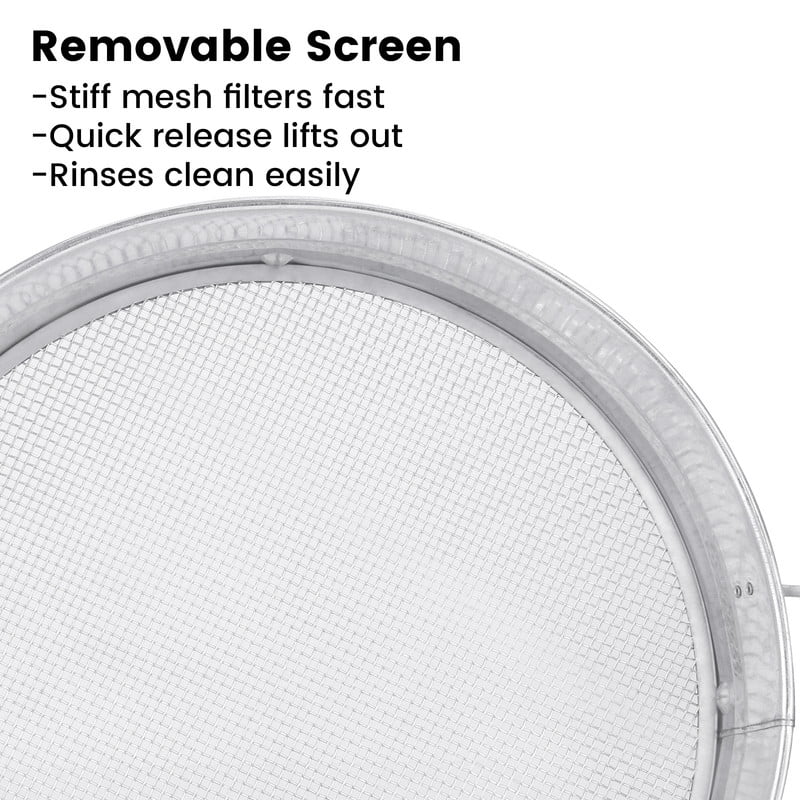 3mm Mesh Soil Sieve - 18.5" Professional Gardening Sifter Screen for Fine Compost, Potting Mix, Seed Starting & Worm Castings | Stainless St - Image 3