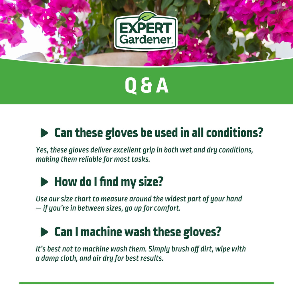 Mens Coated Latex Gardening Gloves, Size L - Image 6