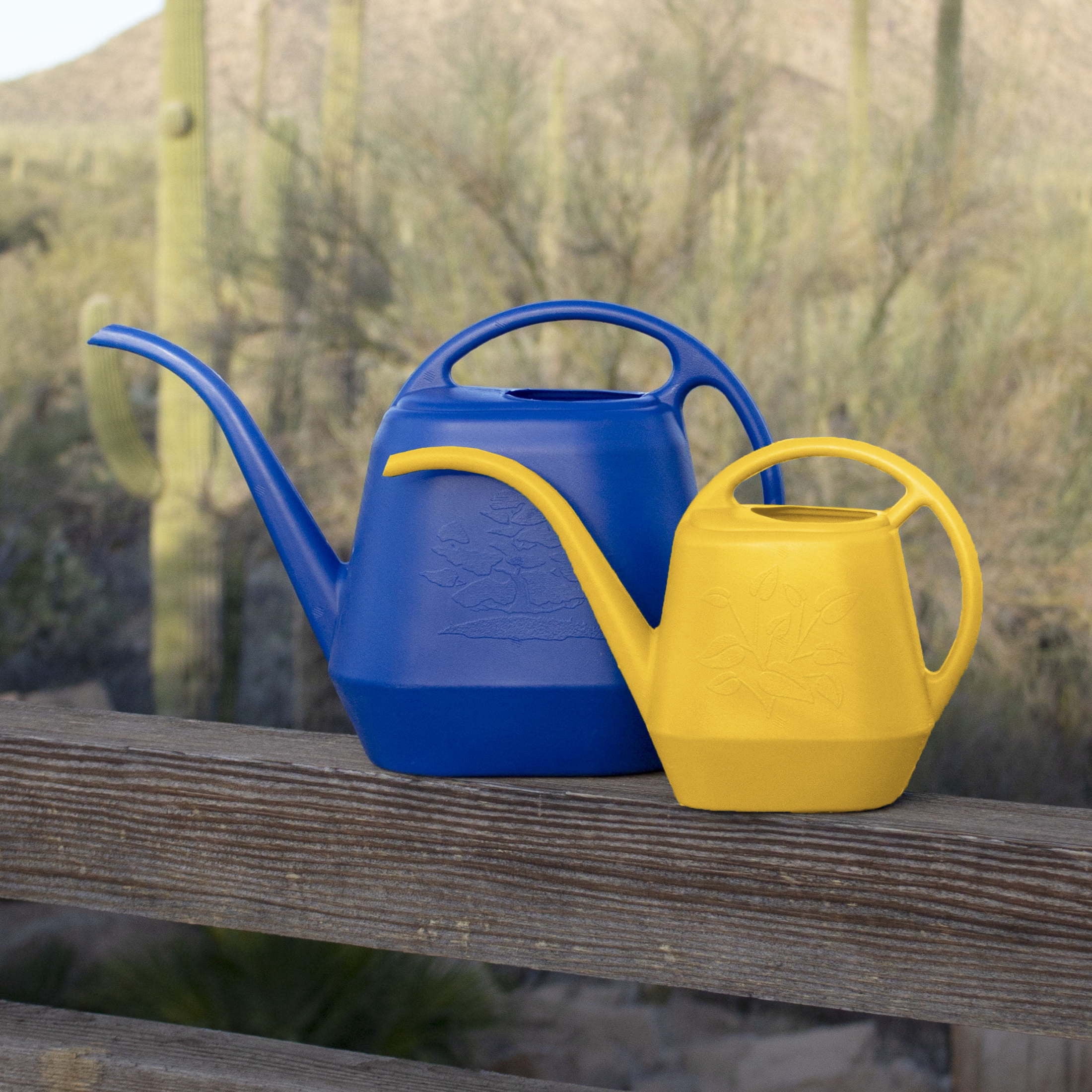 Aqua Rite 56 Fl Oz (.44 Gallon) Earthy Yellow Resin Watering Can for Indoor and Outdoor Use - Image 2