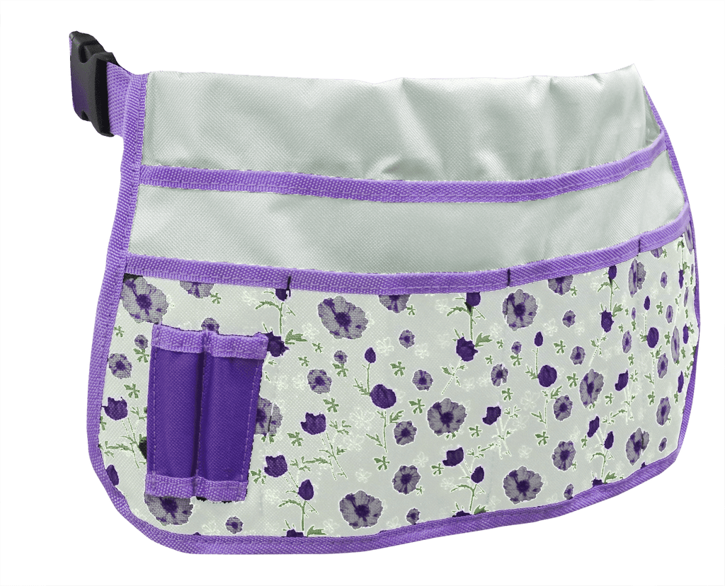 3-Pack Garden Apparel Accessory Combo-Glove, Hat and Waist Bag, Size Fits Most, Purple And white Color - Image 4
