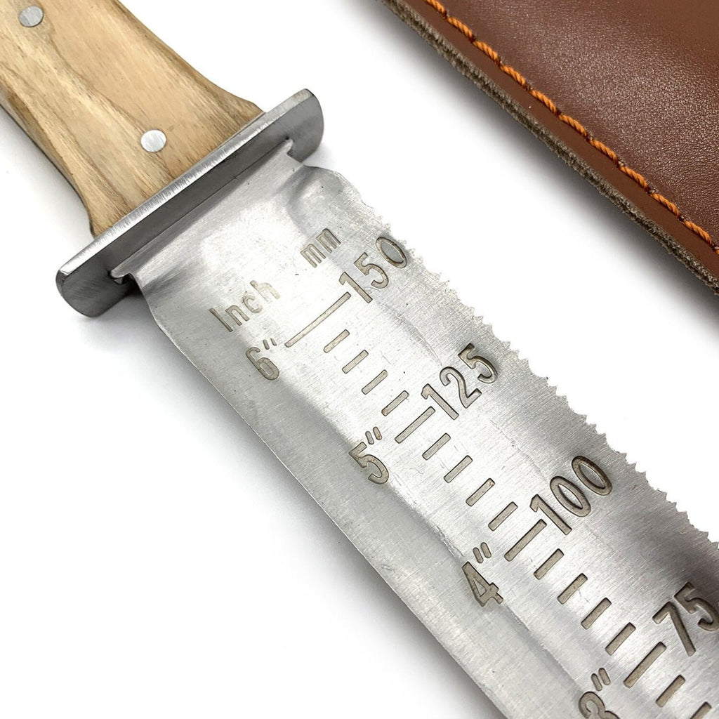 Premium Garden Hori Hori Knife & Trowel Combo Hand Tool for Weeding, Planting, Digging, 7" Stainless Steel Blade with... - Image 4