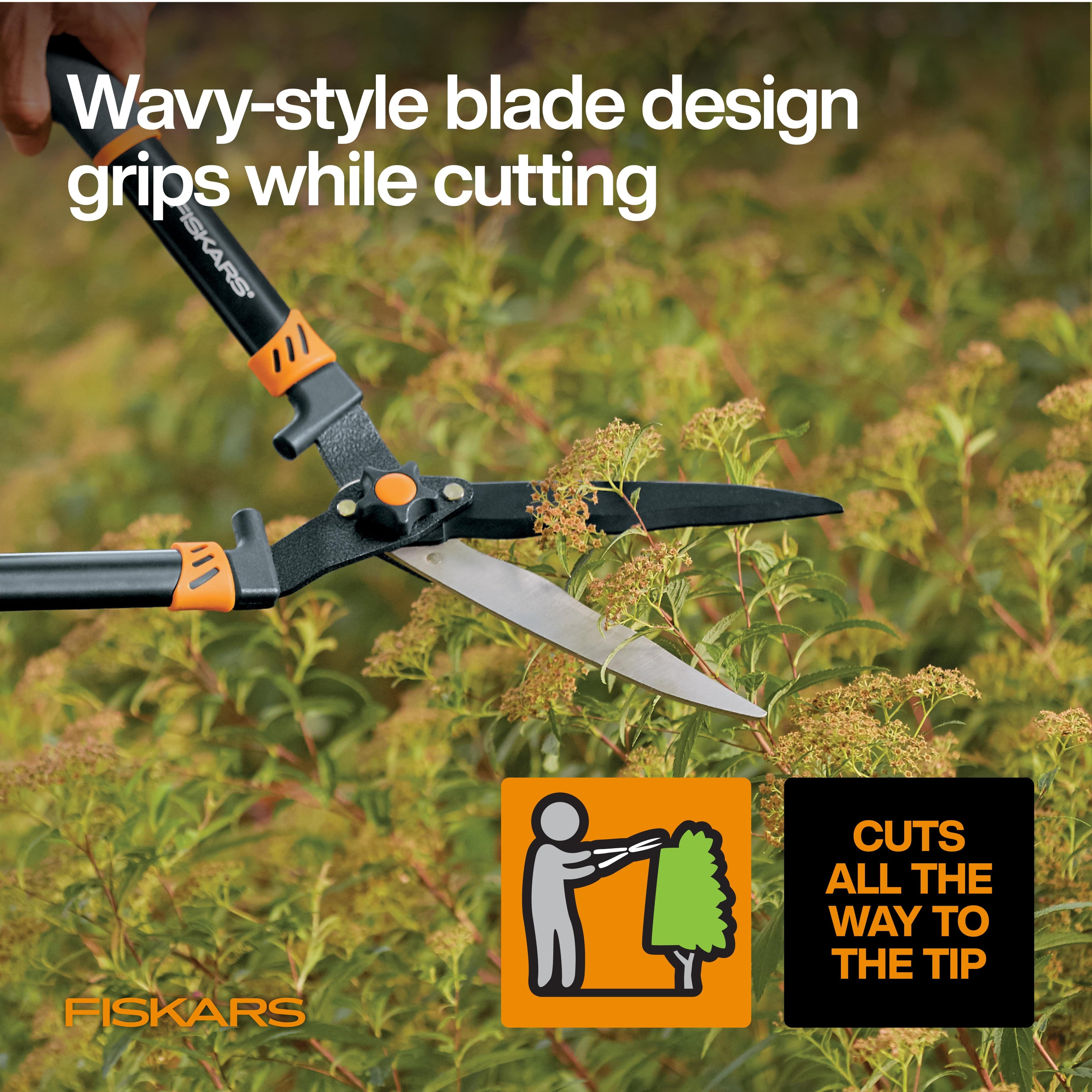 and Pruner Garden Tool 3-Piece Set with Stainless Steel Blades, Black and Orange - Image 3