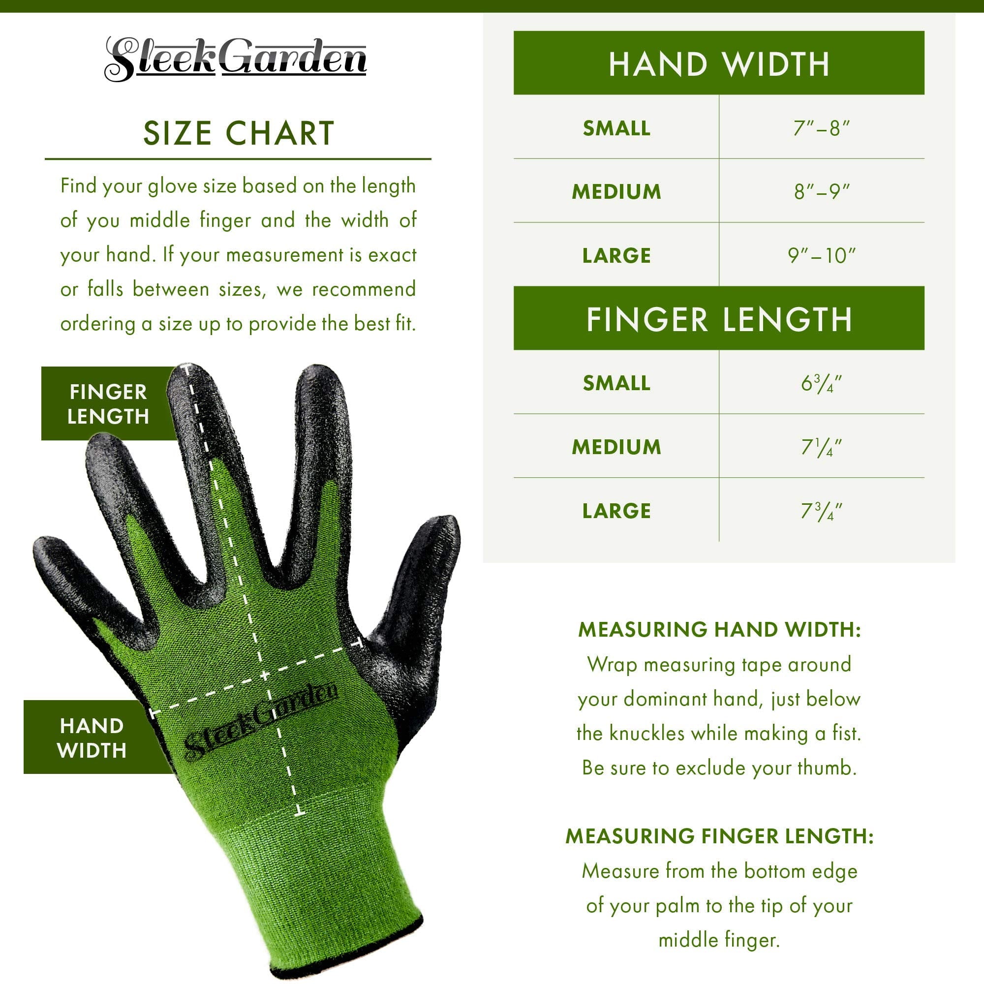 Sleek Garden Series Bamboo Gardening Gloves for Women and Men with Nitrile Protective Coating, Small - Image 2