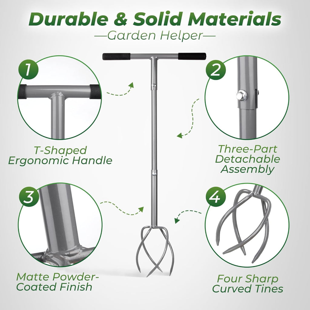 Twist Tiller for Garden, Claw Cultivator Tool - Image 4