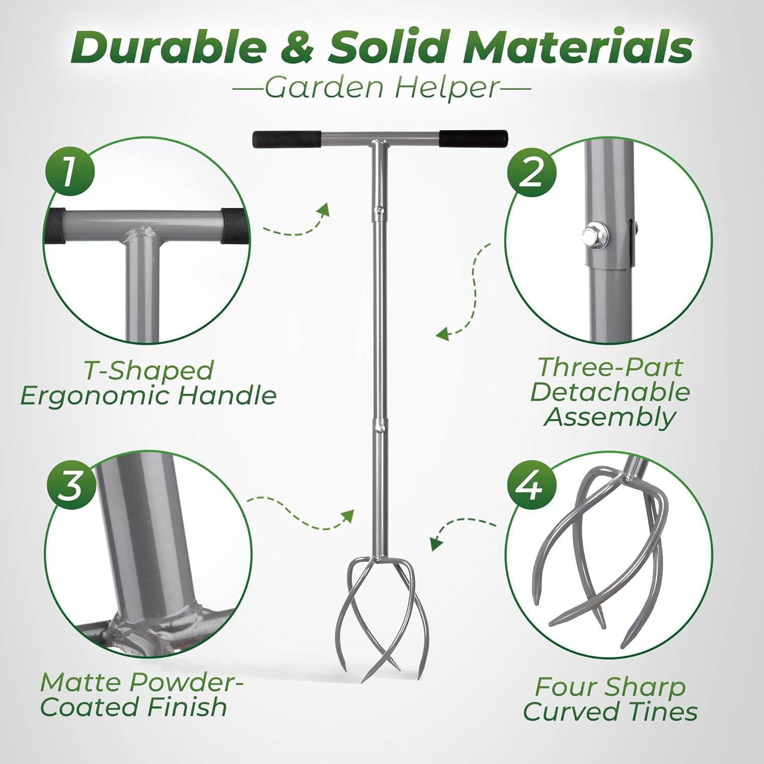 Twist Tiller for Garden, Claw Cultivator Tool - Image 4