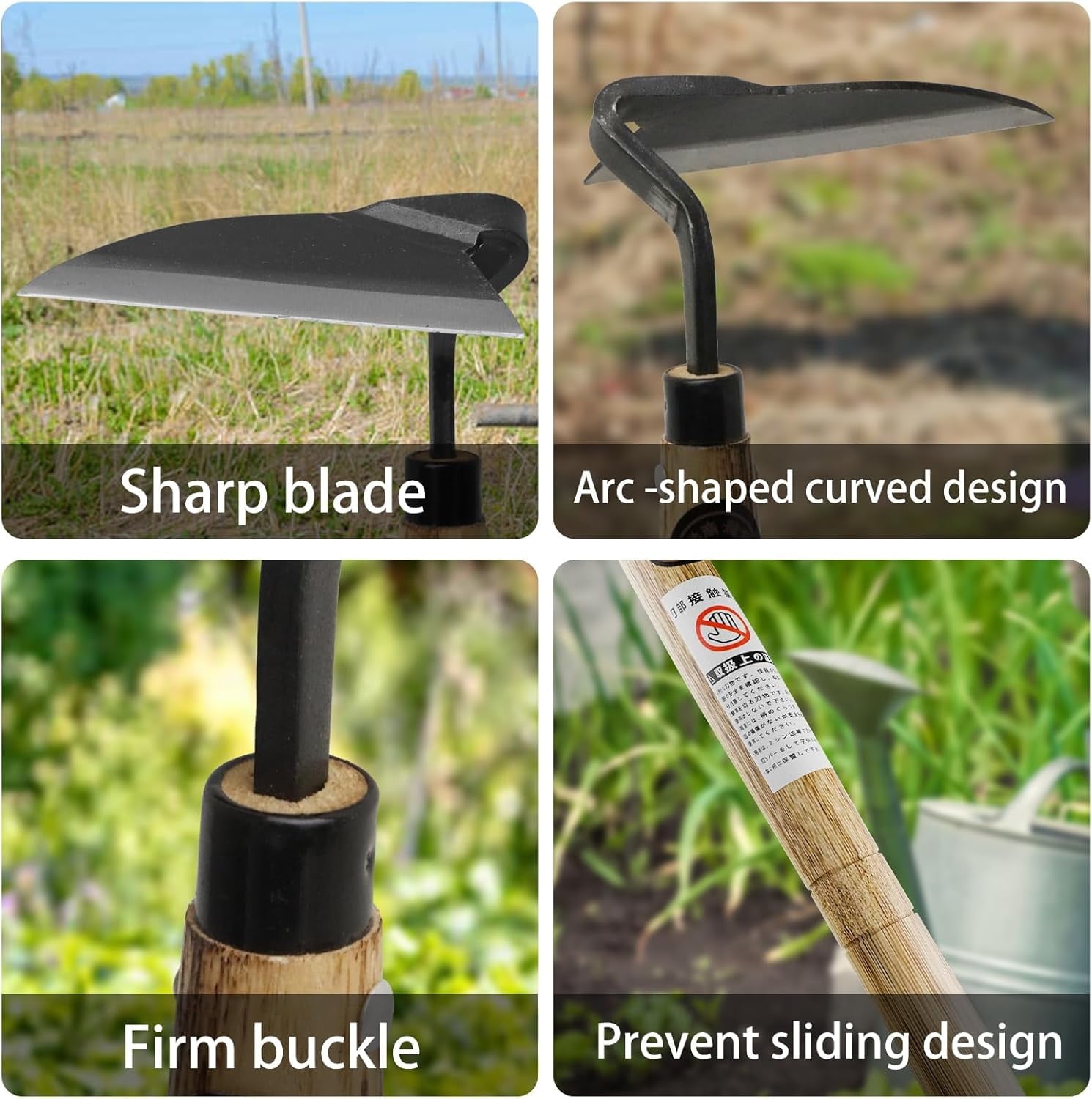 Kana Hoe 217 Japanese Garden Tool - Hand Hoe/Sickle is Perfect for Weeding and Cultivating. The Blade Edge is Very Sharp. (Left-Handed) - Image 5
