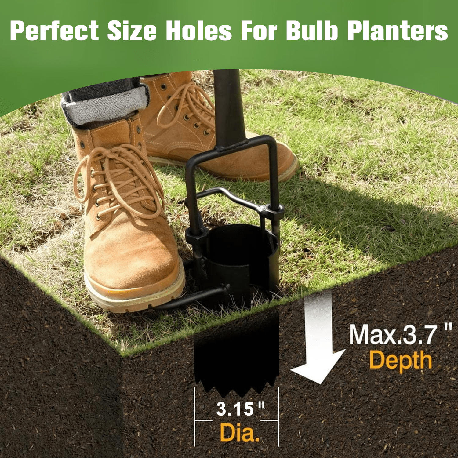 39Inch Tool Long Handle,Grass Plug Tool,Sod Plugger Trans with Soft Grip,Lawn Plug Garden Tool for Transplanting,Digg... - Image 6