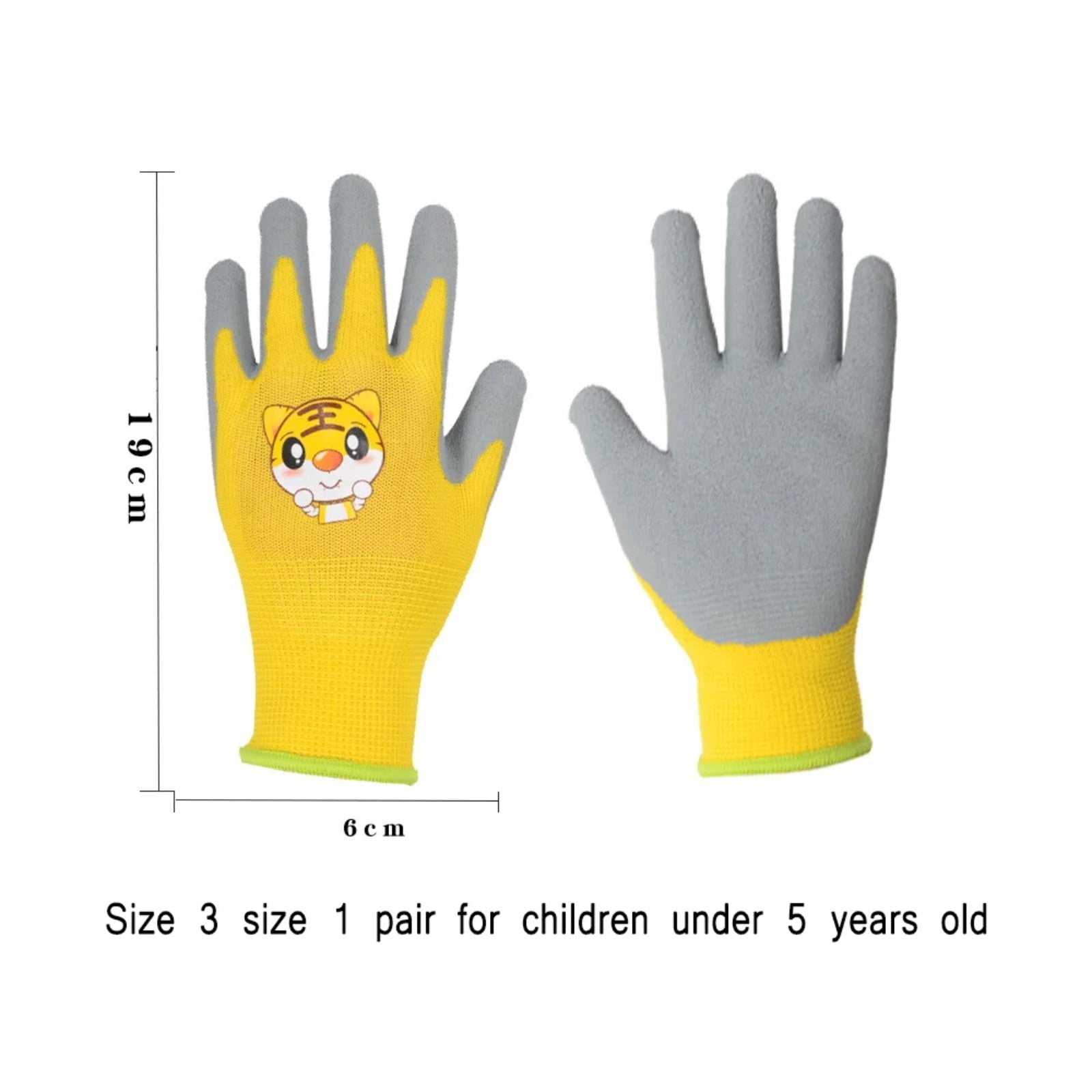 Clearance Gloves In A Bottle 3 Pairs Kids Gardening Gloves Kids Rubber Coated Garden Work Gloves Blue And Yellow - Image 2