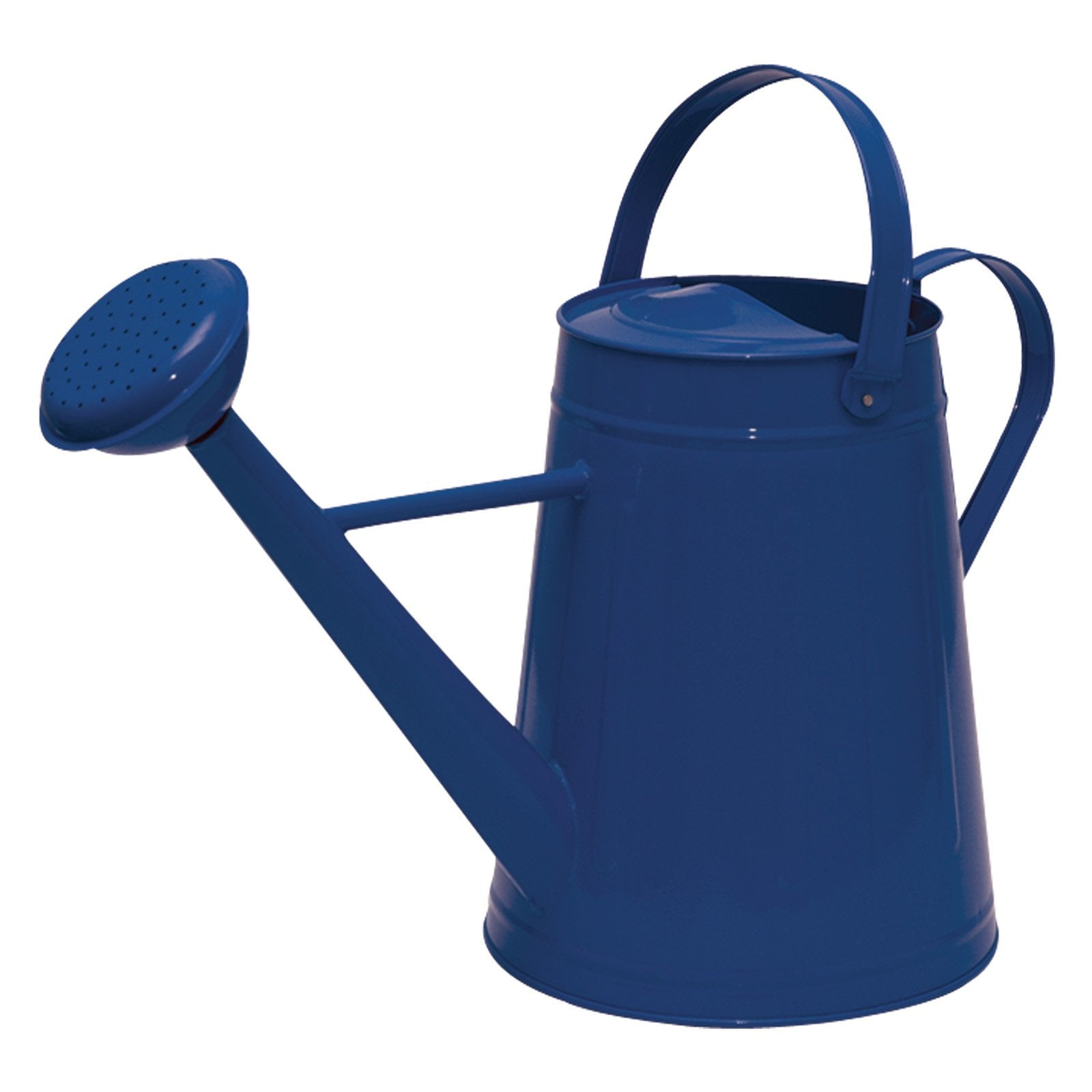 2.1 Gallon Blue Powder-Coated Galvanized Steel Watering Can - Image 2