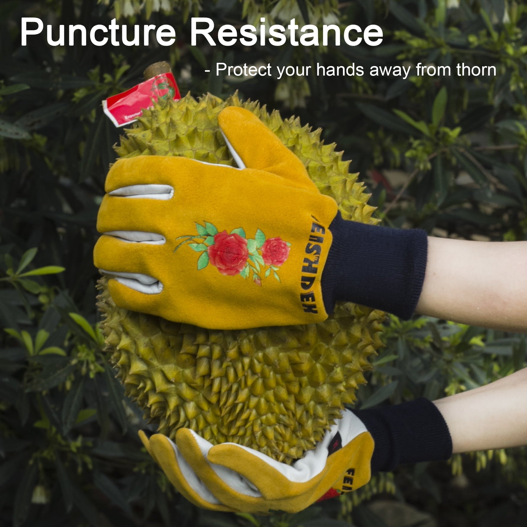 Cactus Gloves Soft Deerskin Women Gardening Glove Thorn Proof for Cacti Handling (Medium) - Image 3