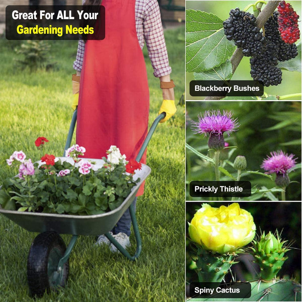 Long-Gardening-Gloves for Women/Men - Thorn Proof Cowhide Leather Rose/Blackberry Pruning Heavy Duty Gloves Thick Pal... - Image 6