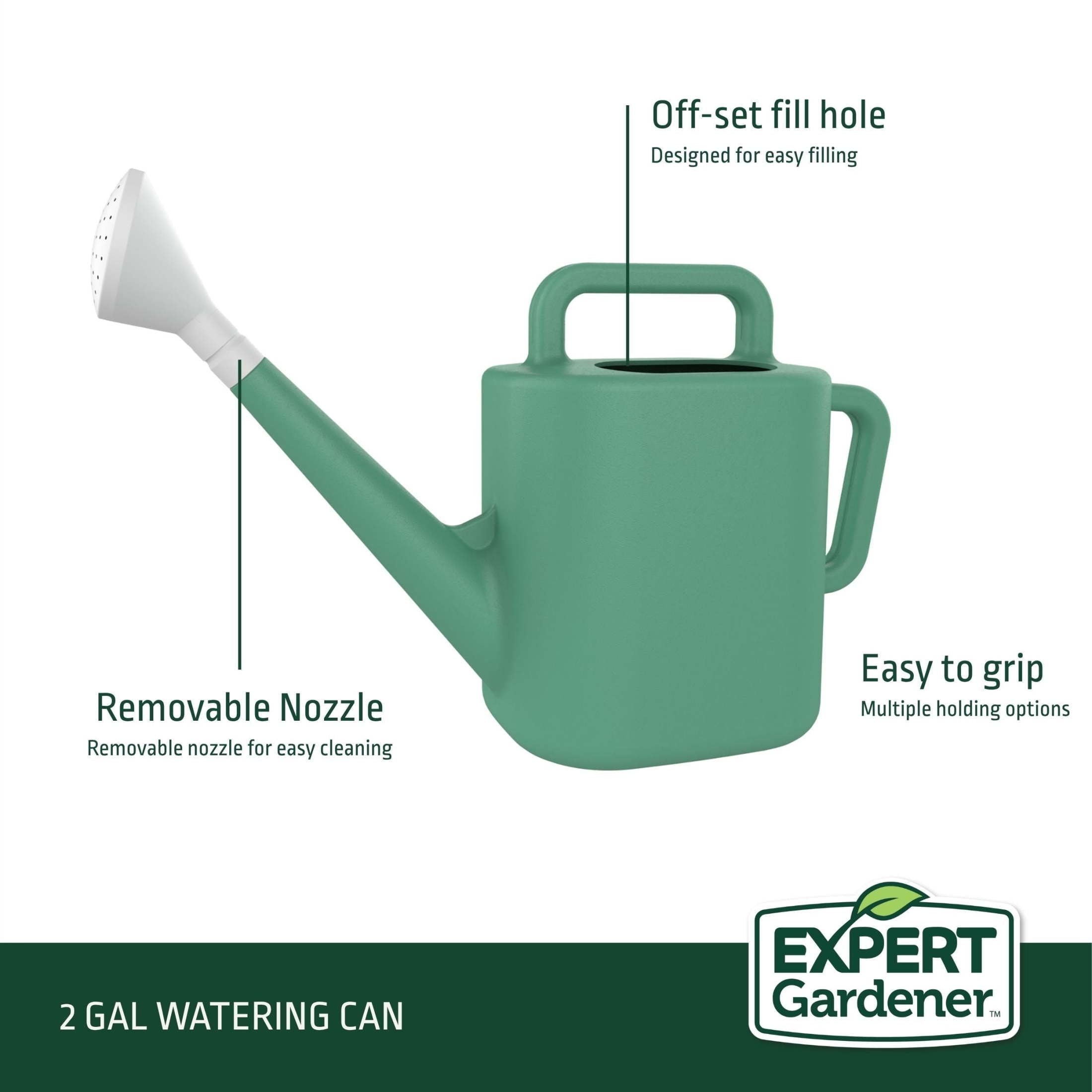 2 gal. Resin Watering Can, Green Lily - Image 3