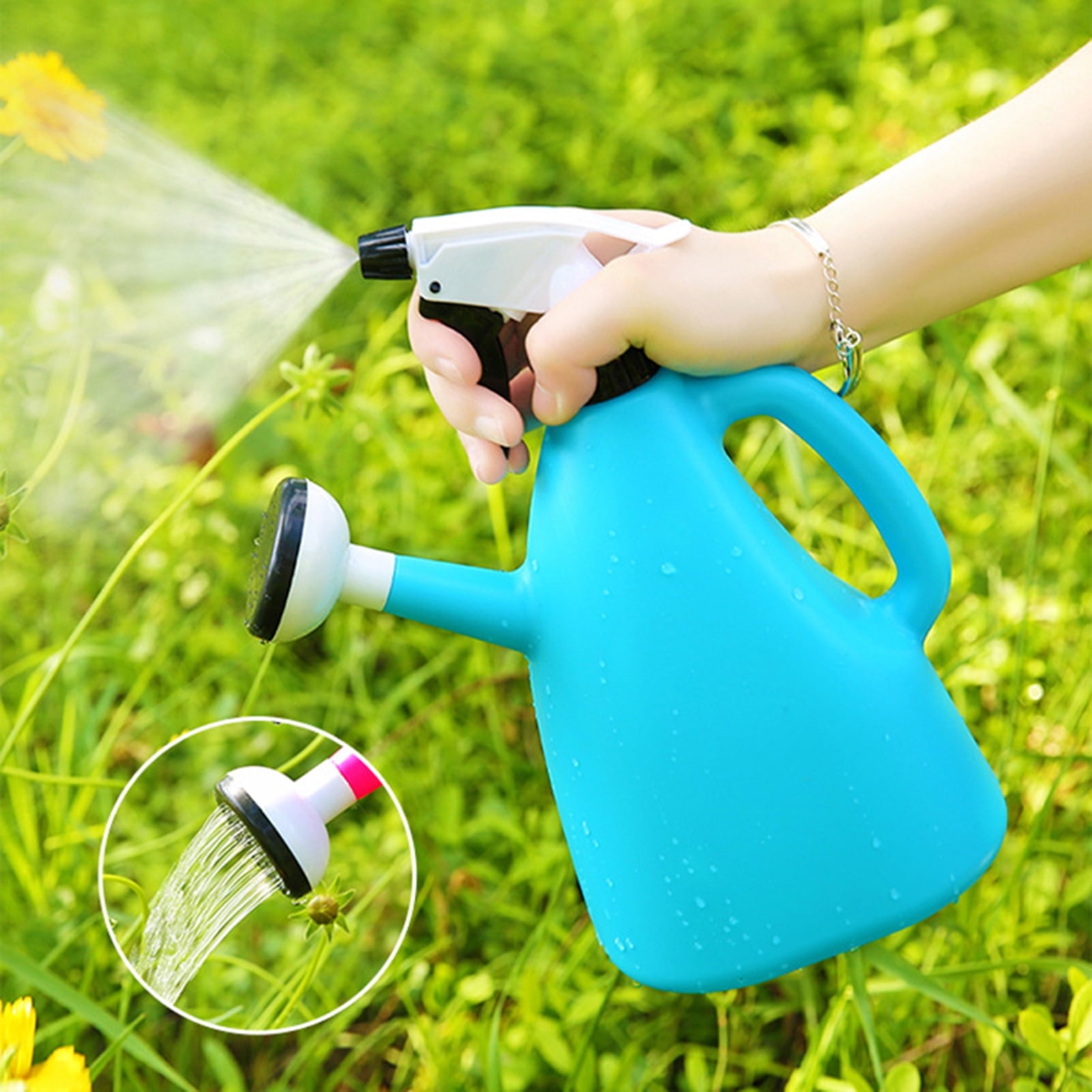 1000ml Watering Can for Indoor Outdoor Plants, Adjustable Rotating Nozzle Watering Cans for House Plant Garden Flower... - Image 5