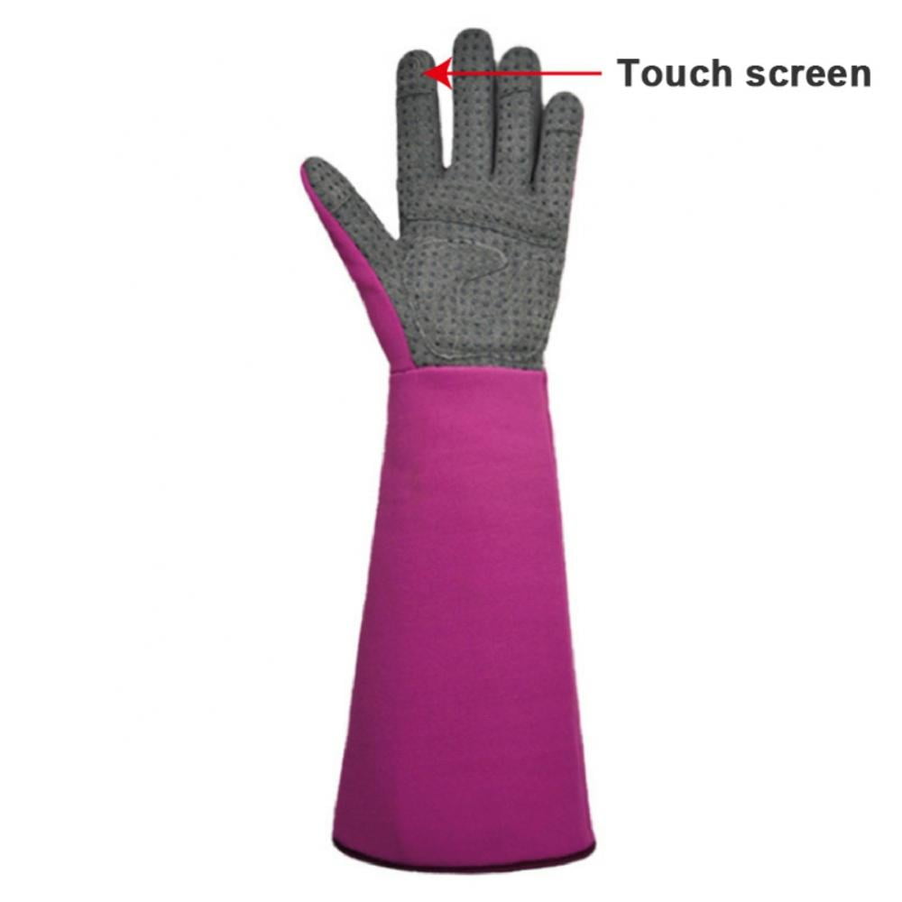 Long Sleeve Leather Gardening Gloves,Rose Pruning Floral Gauntlet Garden Gloves For Women and Men - Image 6