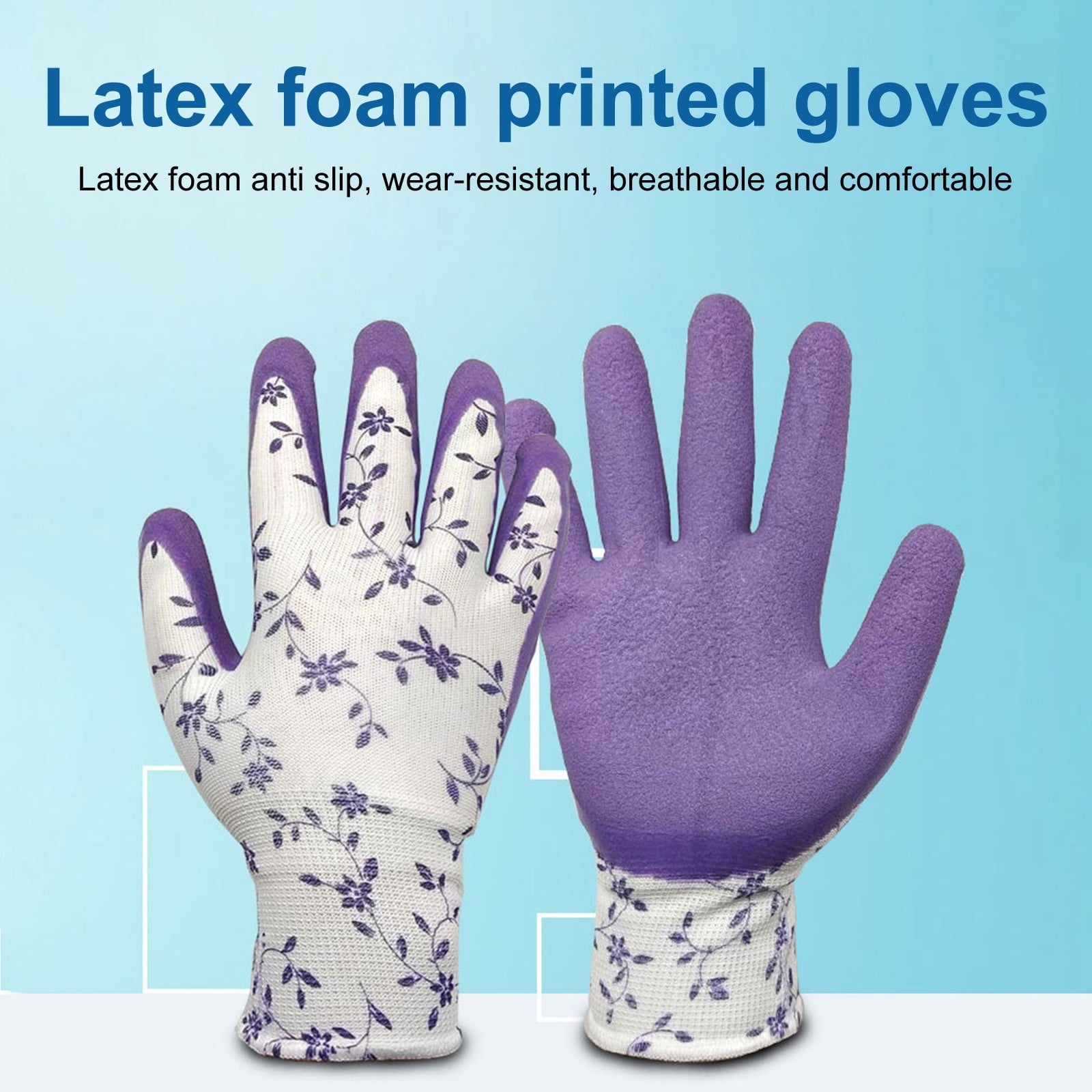 1 Work Gloves for Women & Men, Breathable Garden Gloves with Grip, Working Gloves, Medium Size Fits Most - Image 3