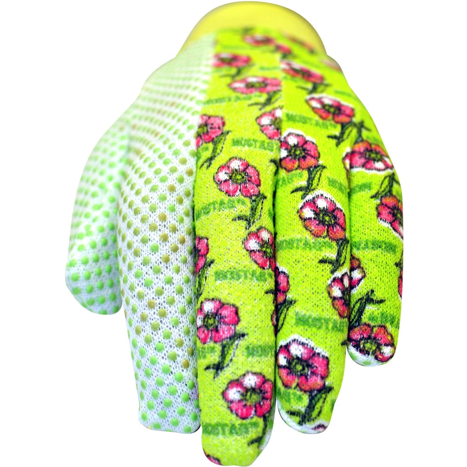 G & F 1852-3 Women Soft Jersey Garden Gloves, Women Work Gloves, 3-Pairs Green/Red/Blue per Pack - Image 2