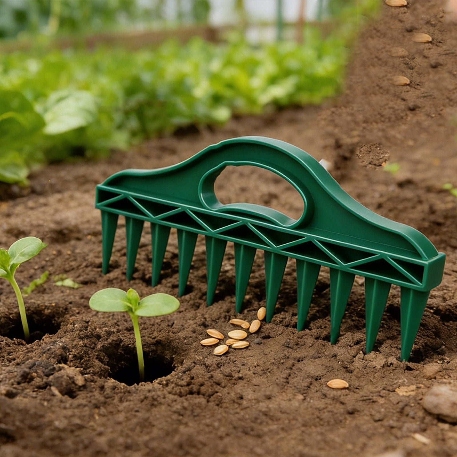 Professional Garden Dibber, Effortless Seed Planting Tool, Seed Slotter Tool Seed Spacers Planting Tool, Planting Gri... - Image 6