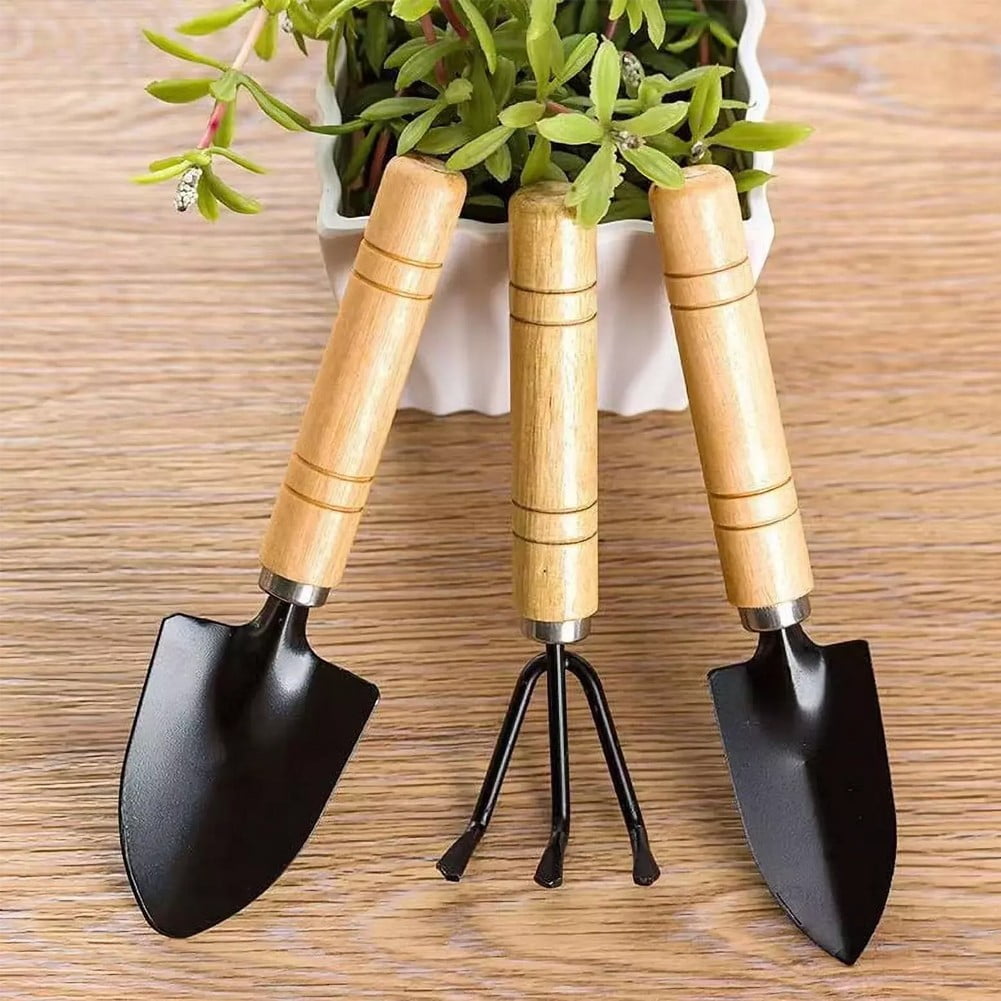 Mini Garden Tool Set, 3 Pieces Portable Mini Gardening Kit Including Hand Shovel - Image 3