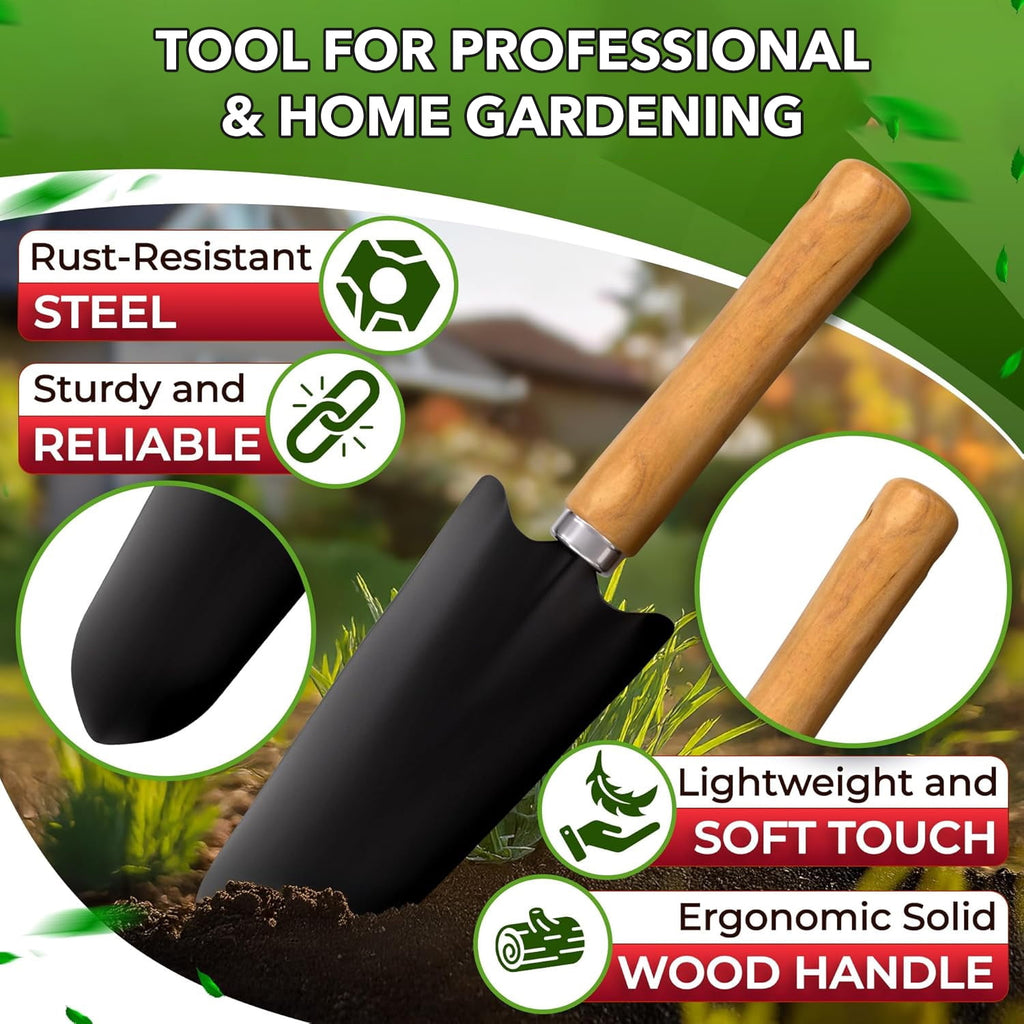 Gardening Tool Set, 9 Piece Heavy Duty Gardening Hand Tools with Durable Garden Tools Organizer Handbag, Rust-Proof G... - Image 3