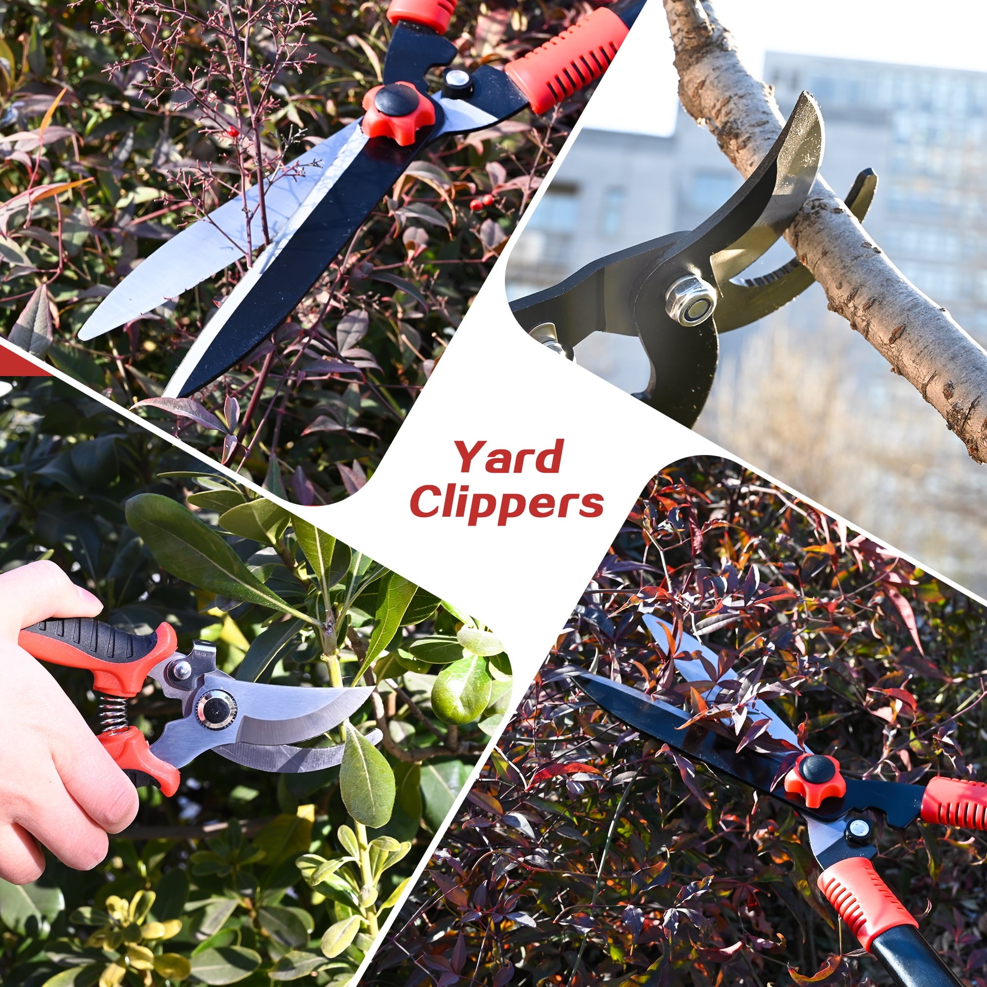 3PCS Loppers Shears  Pruners Set, Heavy Duty Tree & Shrub Care Kit for Yard, Lawn & Garden, Professional Branch Cutter Tree Trimmer for Indo - Image 2