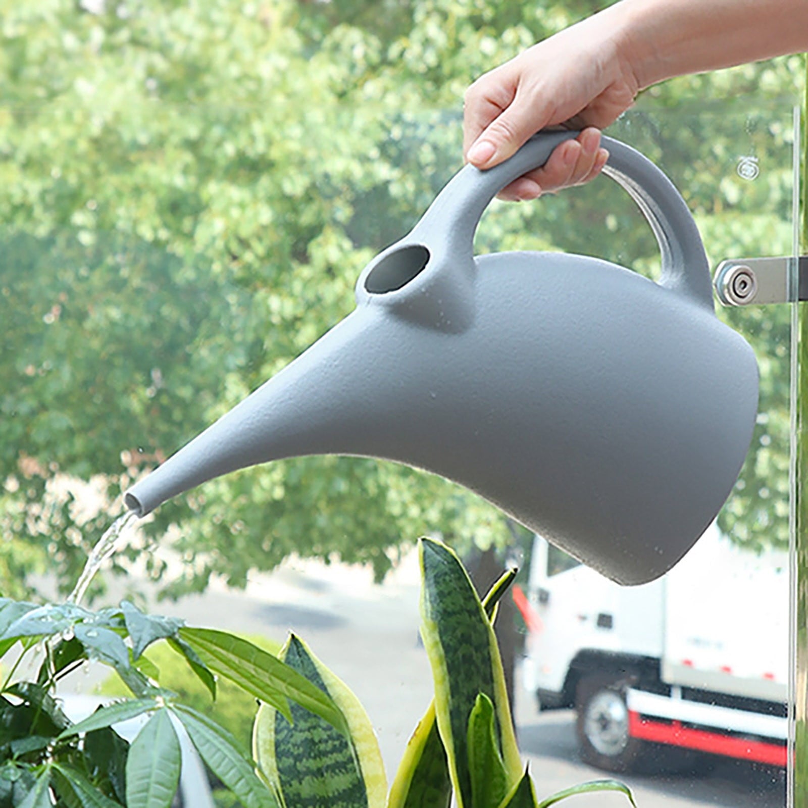 Ke1Clo Watering Can under $5! Plastic Long Spout Kettle for Garden Plants and Household Use with Large Capacity and Comfortable Grip - Image 4