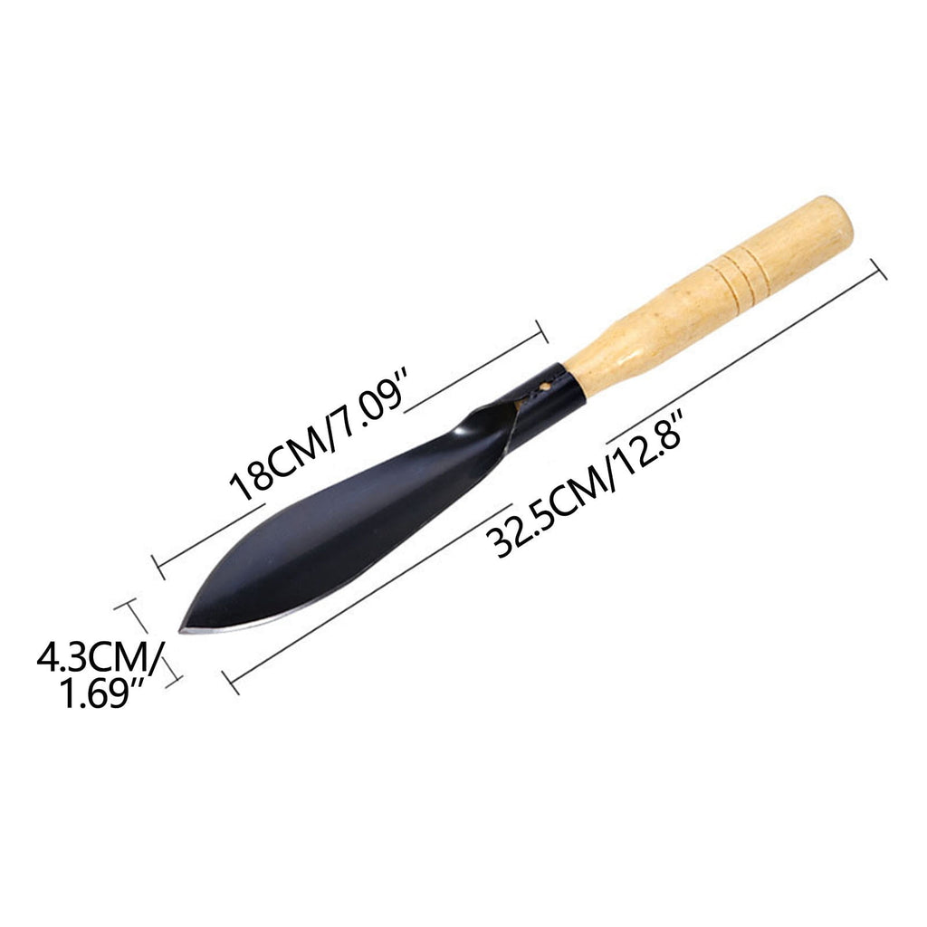 Rirozkan Heavy Duty Garden Spade With Wooden Handle, Steel Pointed Head Digging Shovel, Outdoor Hand Trowel For Yard, Patio, Planting Tool - Image 3