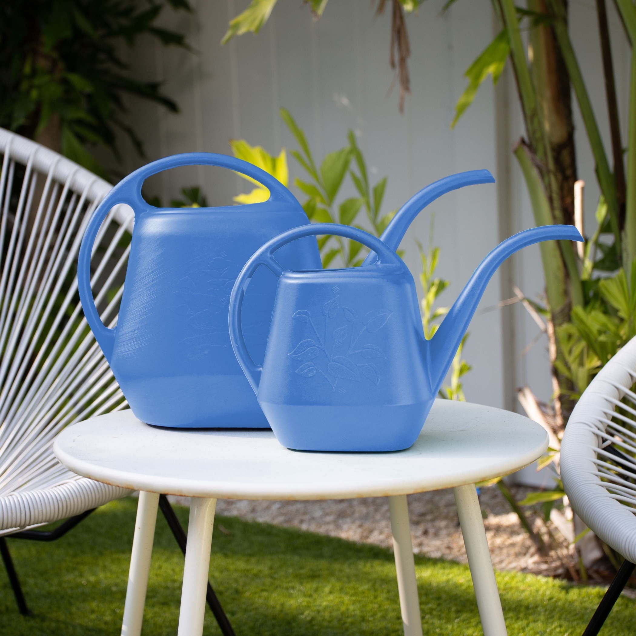 Aqua Rite 56 Fl Oz Plastic Watering Can - Indoor & Outdoor, Narrow Spout, Comfortable Dual Handles for Flowers & Hous... - Image 2