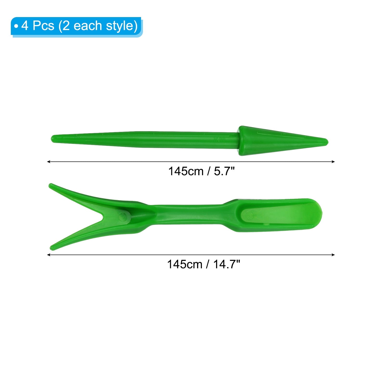 Mini Garden Hand Succulent Transplanting Tools, 4 Pack Digging Planting Widger Dibber Tools, Green - Image 2