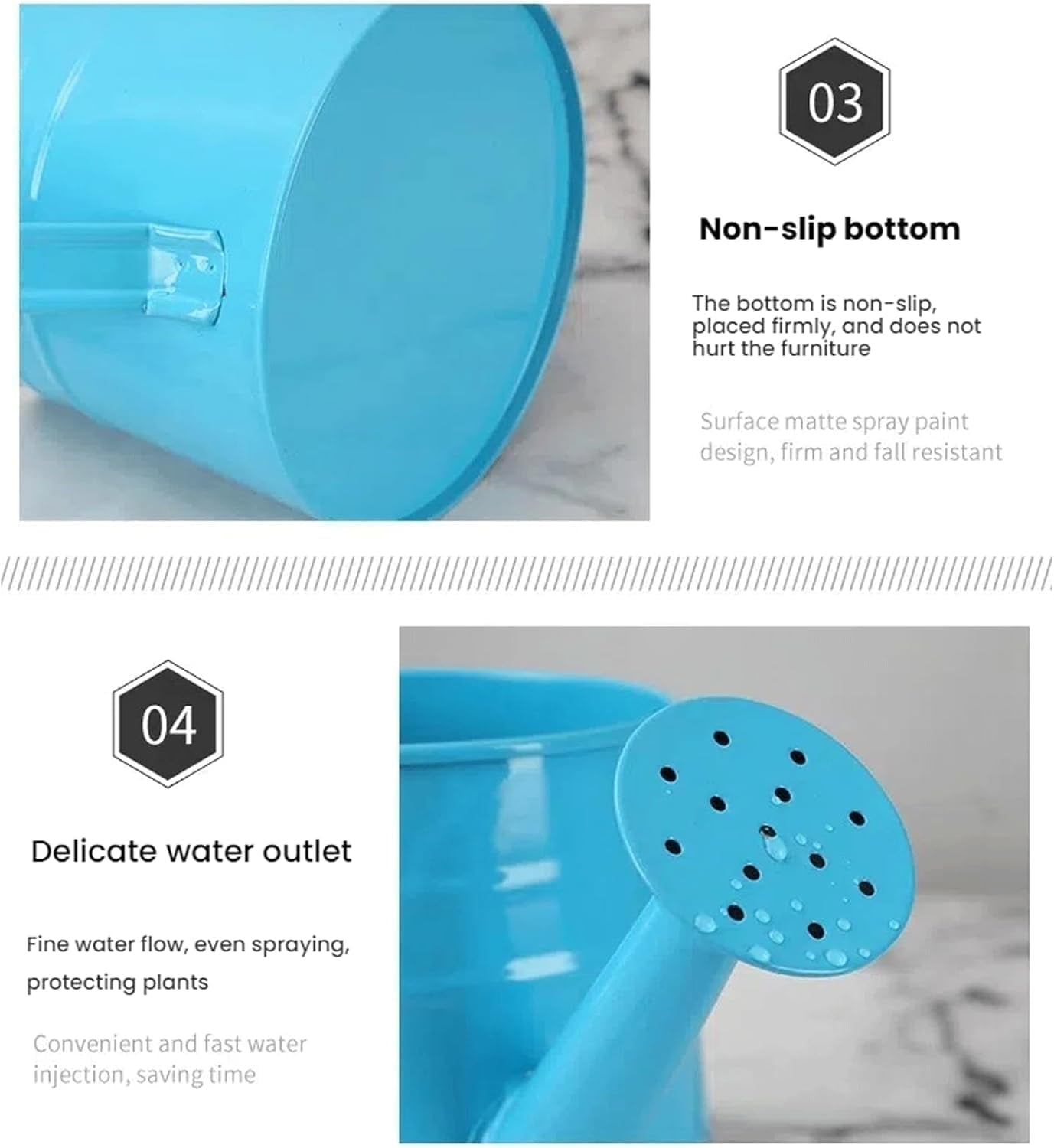 Watering Can, Gardening Tool Accessories, Sprinkling Can Watering Can 4L Metal Flower Garden Watering Can for Outdoor Indoor Lawn Garden - Image 6