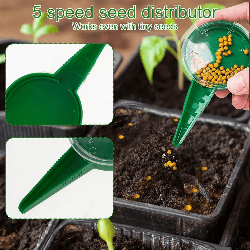 6Pcs Mini Sowing Seed Dispenser, Seed Planter Tool,Handheld Seed Planter,Seed Sower Tool,Hand Seed Spreader,Garden Seed - Image 3