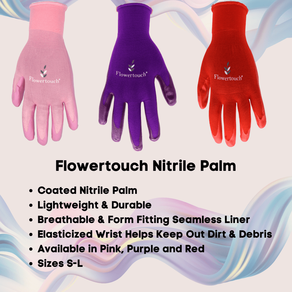 Red Steer A369 Lawn & Garden Gloves, Nitrile Palm, Breathable and Lightweight, Red, Size Small - Image 4