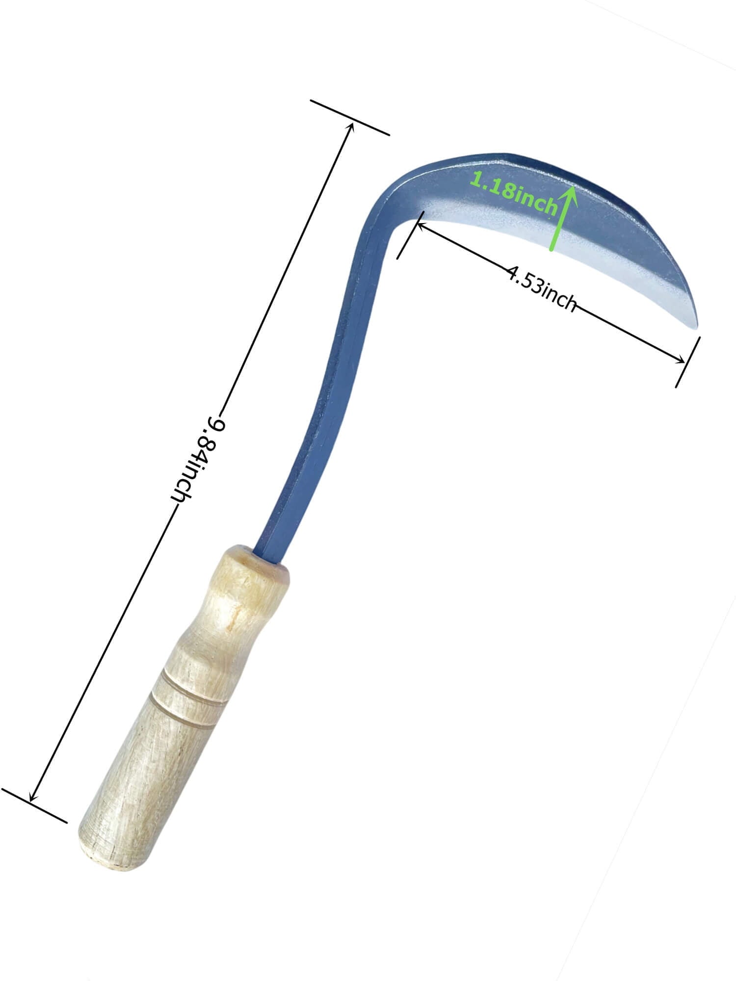 Gardening Hand Tools, Garden Hoe for Weeding, Japanese Weeding Sickle, Left Hand Scythe Tool for Grass Cutting - Image 5