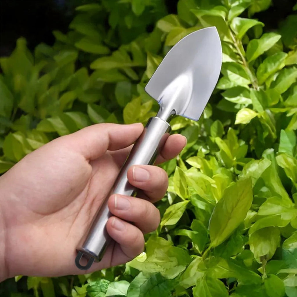 Small Garden Trowel Hand Shovel, Stainless Steel Weeding Digging Tool for Planting Herbs Flowers, Portable Mini Shove... - Image 5