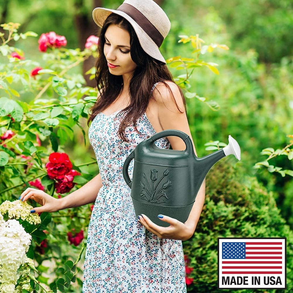 Cado 2 Gallon Watering Can Green - Pour Spout - 3 Pack, Hunter Green - Image 3