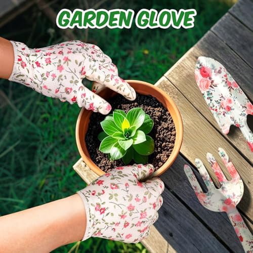 Gardening Gifts for Women, Gardening Supplies Garden Tools with Hand Fork Trowel Gloves Apron, for Mom Women Grandma, Valentine's Day for He - Image 5