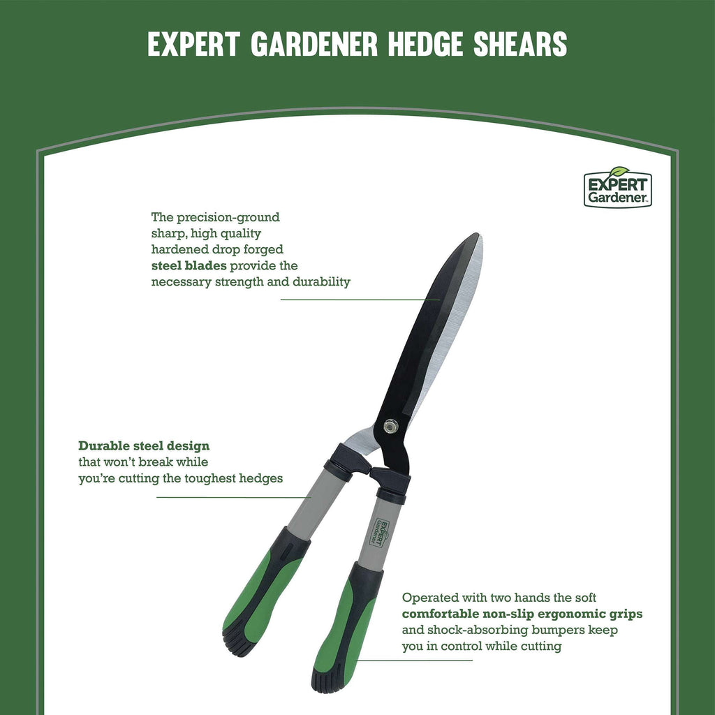 Expert Gardener 20 inch Hedge Shear,   Green and Black Color - Image 2
