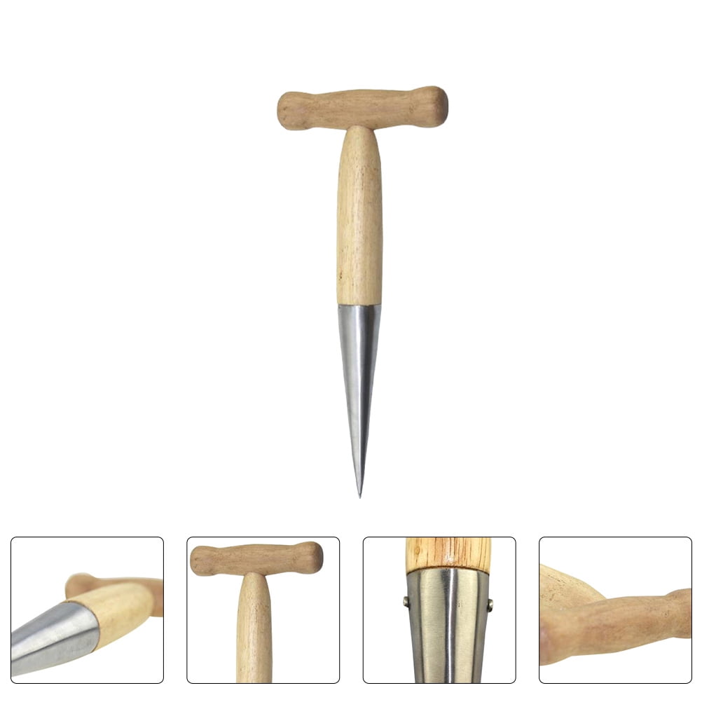 WEAVILUX Dibbler Weavilux Garden Tool Stainless Steel Wood for Soil Loosening and Planting - Image 2