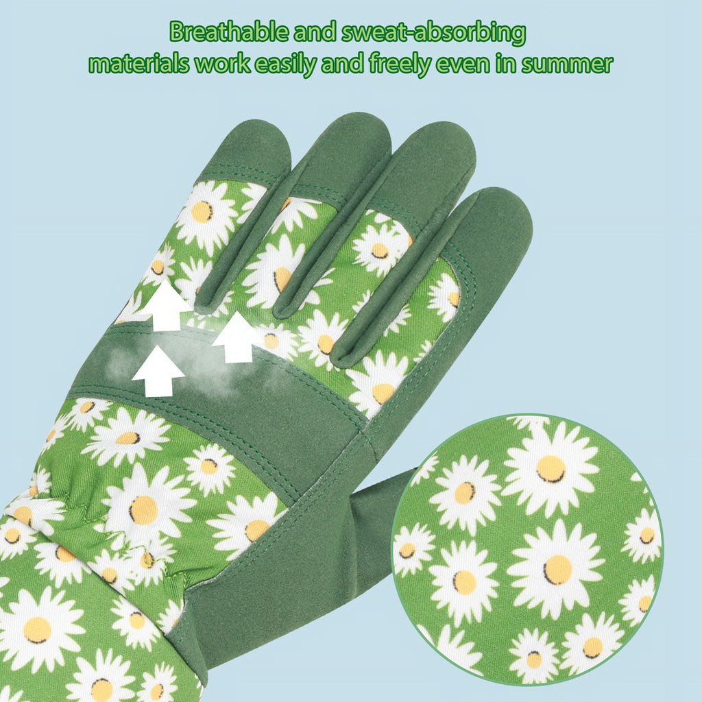 Gardening Gloves for Women Rose Pruning Thorn Proof Breathable Touchscreen Long Forearm Protection Garden Gloves(Green) - Image 4