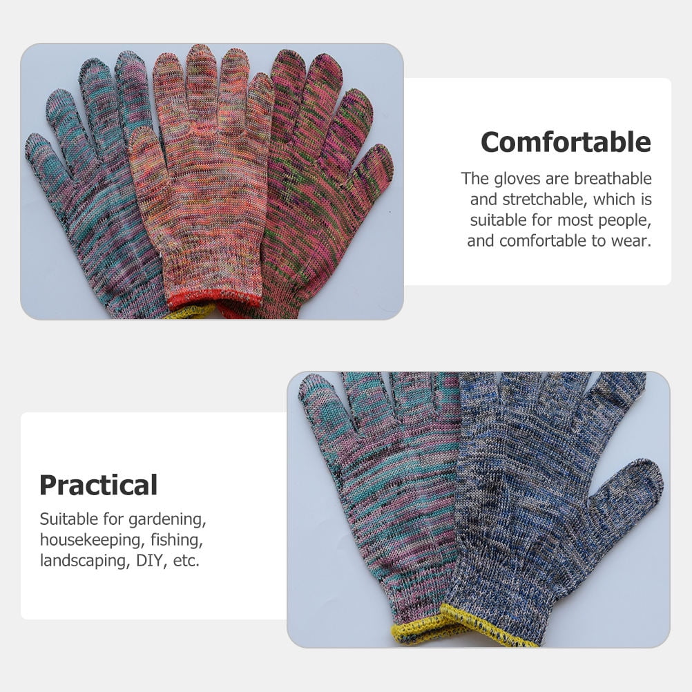 Flexible Wear-Resistant Garden Gloves, Breathable Outdoor Work Gloves, Assorted Colors, 12 Pairs - Image 4