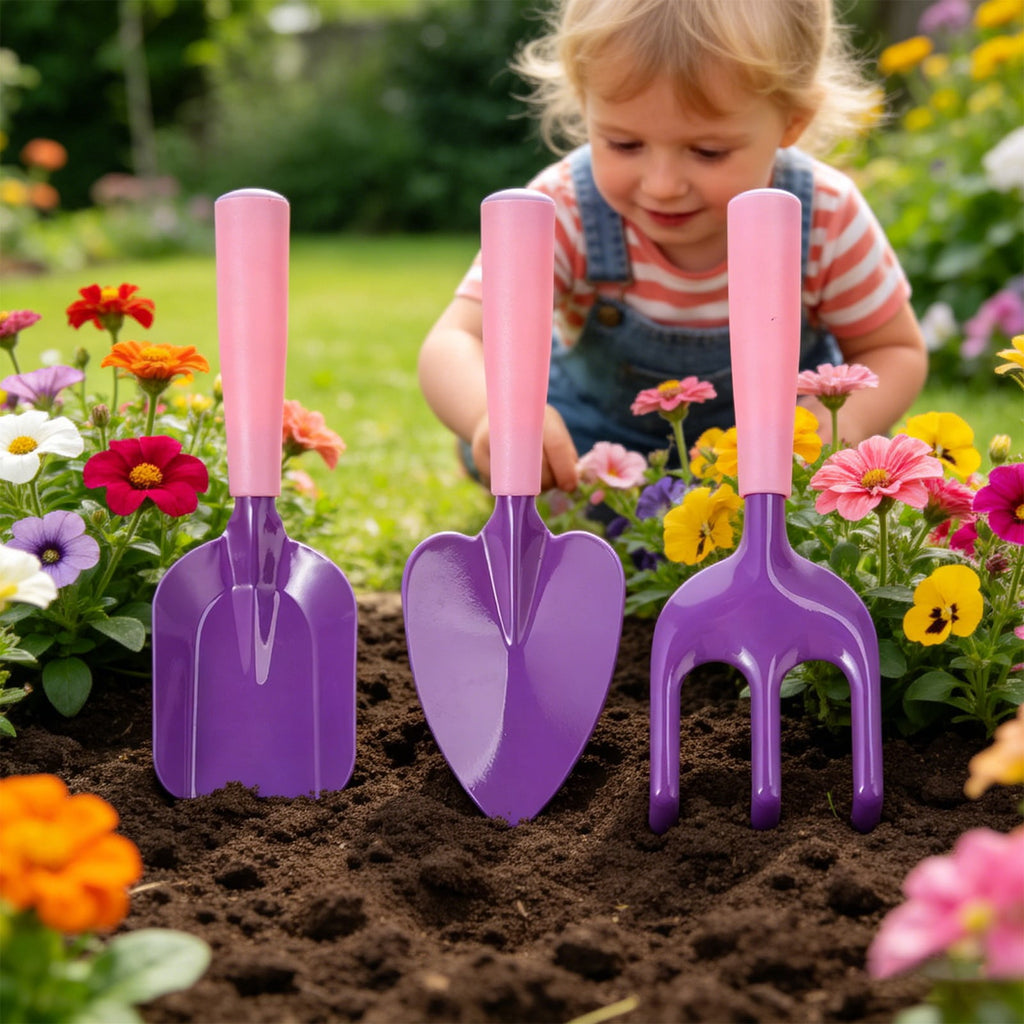 Children's Gardening Tools Set, Colorful Ergonomic Small Shovel Rake, Iron Rust-Proof Hand Tools for Flowers Planting... - Image 5