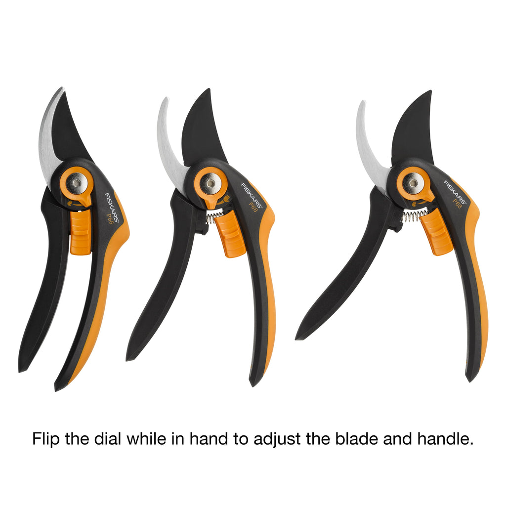 Fiskars 8" Smart Fit Pruner, Bypass Pruner, 5/8" Cut Capacity, Orange and Black - Image 2
