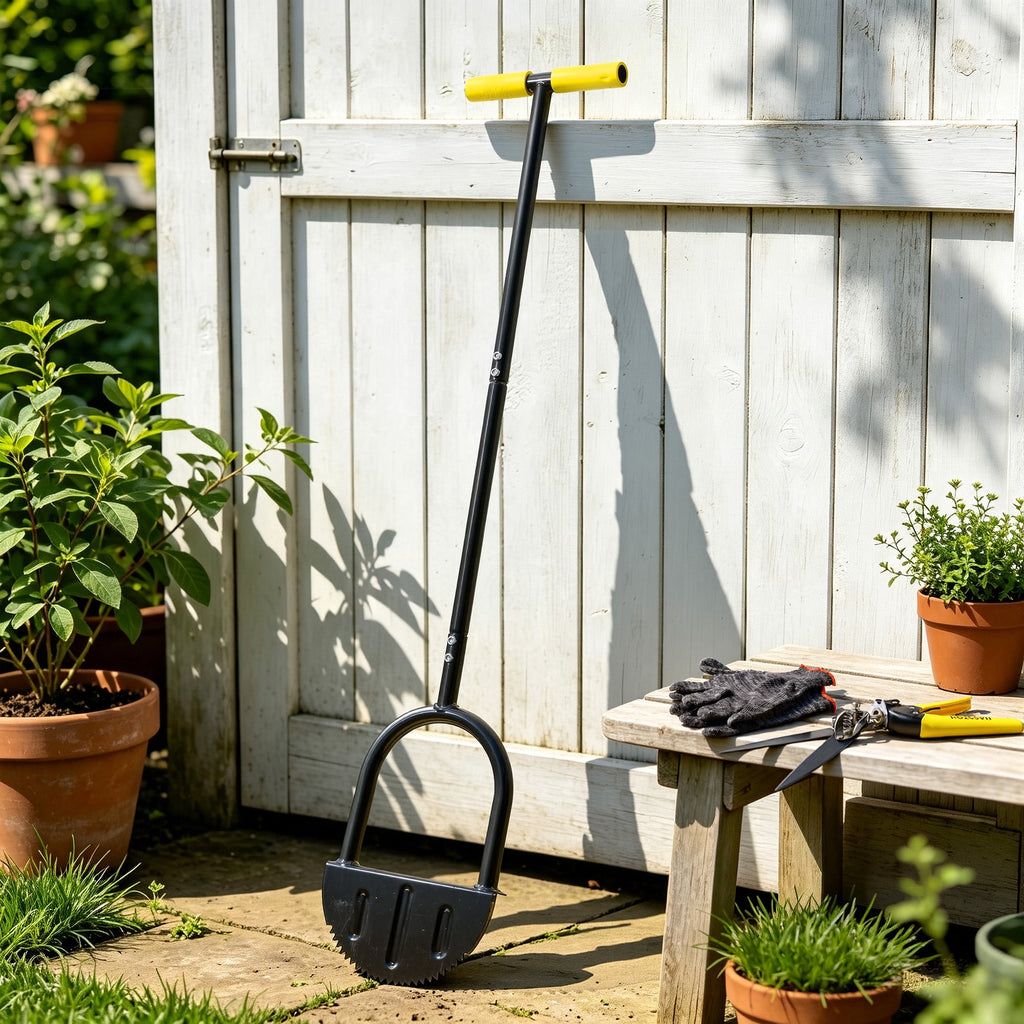 Edger Lawn Tool, Half Moon Lawn Edger, Saw-Tooth Garden Edger for Grass, Sidewalk, Garden, Yard - Image 4